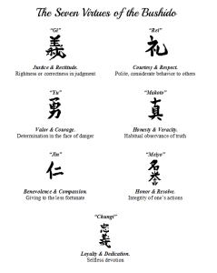 seven virtues of the bushido